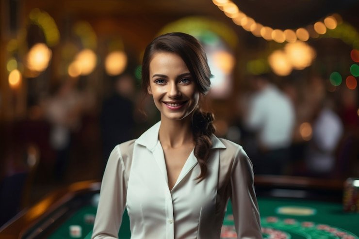 Live Infinite Blackjack dealer studio stream on klik365 mobile platform